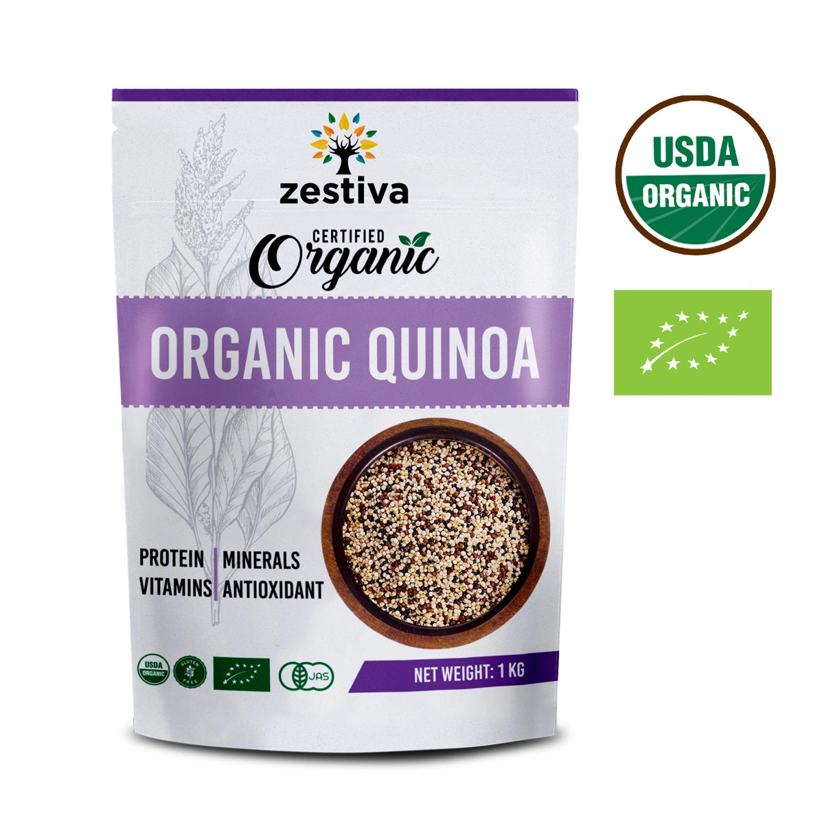 Zestiva Organic Tricolor Quinoa (1KG)