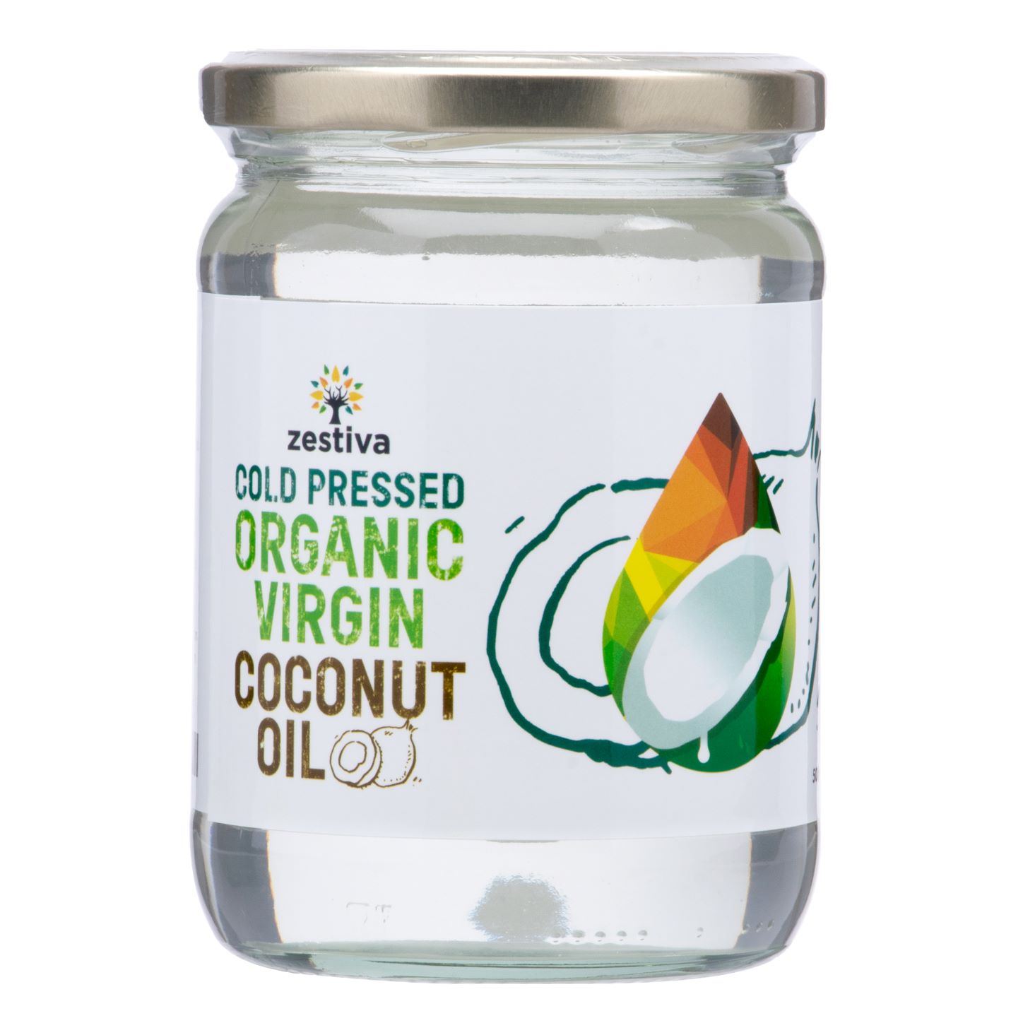 Zestiva Organic Cold Pressed Virgin Coconut Oil, 500ml