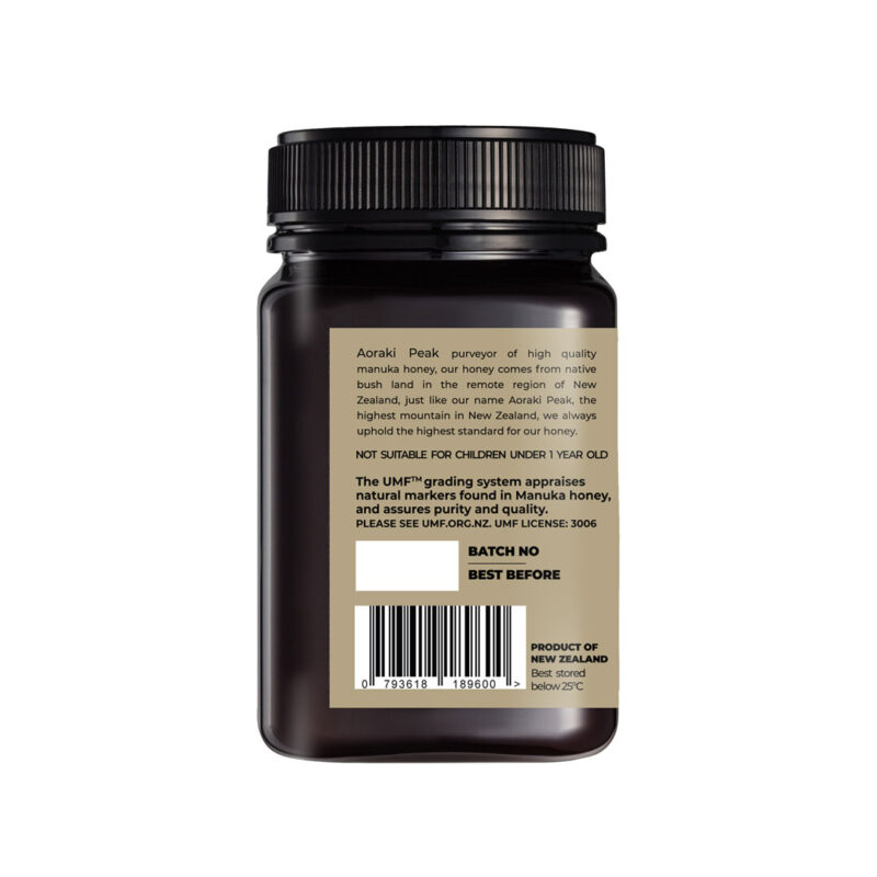 Aoraki Peak Raw Manuka Honey UMF 8+, 500g, Free Bamboo Spoon - Image 2