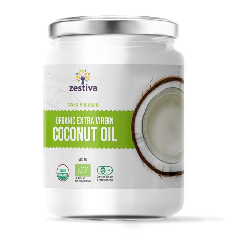 Zestiva Organic Cold Pressed EXTRA Virgin Coconut Oil, 500ml