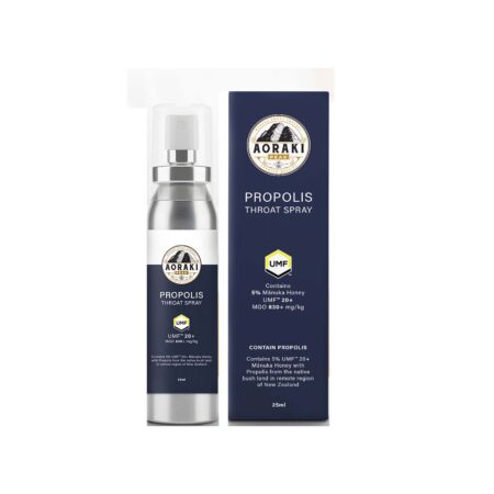 Aoraki Peak Propolis Manuka Oral & Throat Spray –with UMF20+ Manuka Honey, 25ml