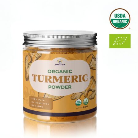 Zestiva Organic Turmeric Powder | 100% Pure Natural Ground Turmeric 100g