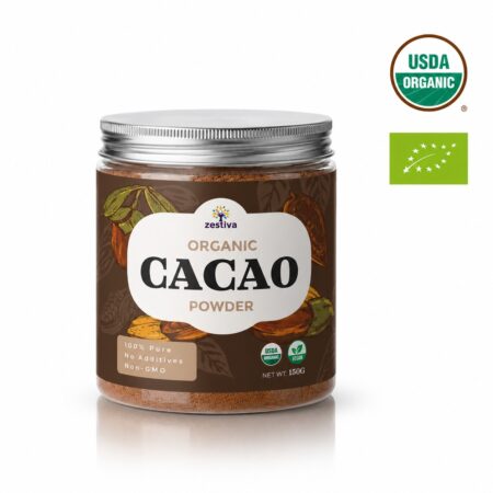Organic Raw Cacao Powder | 100% Pure Peruvian Non-Alkalized Cacao, 150g